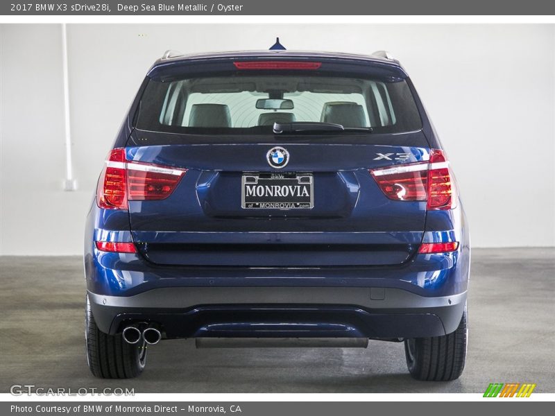 Deep Sea Blue Metallic / Oyster 2017 BMW X3 sDrive28i