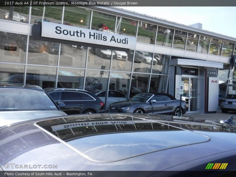 Moonlight Blue Metallic / Nougat Brown 2017 Audi A4 2.0T Premium quattro