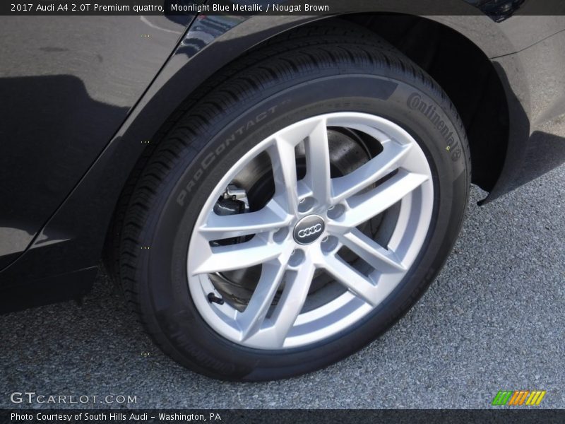 Moonlight Blue Metallic / Nougat Brown 2017 Audi A4 2.0T Premium quattro