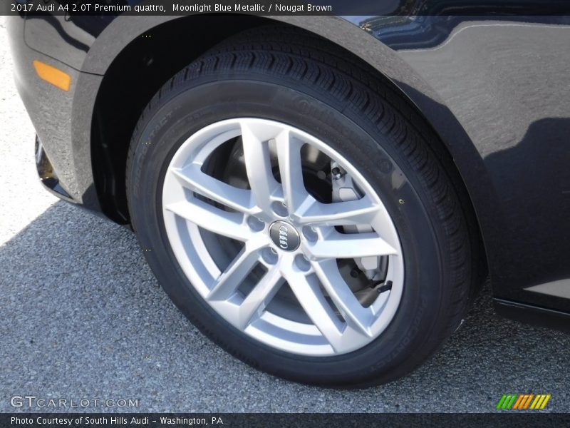 Moonlight Blue Metallic / Nougat Brown 2017 Audi A4 2.0T Premium quattro