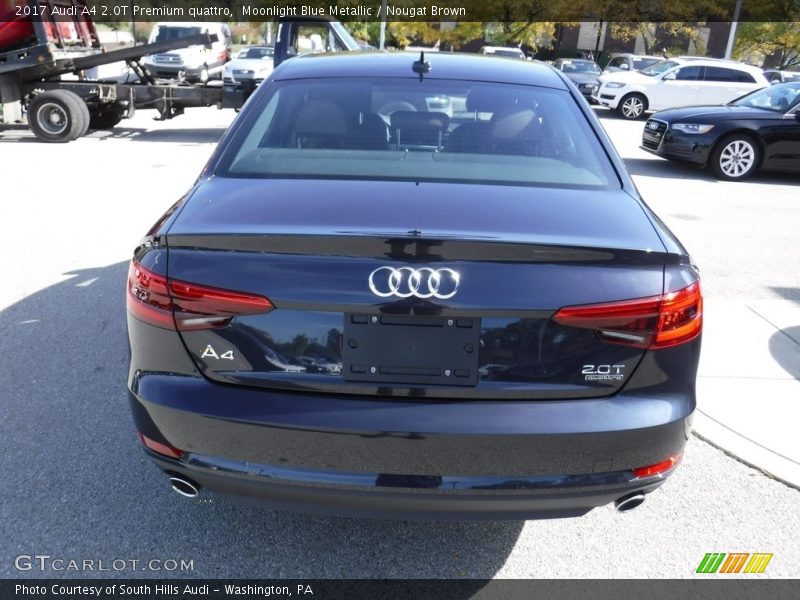 Moonlight Blue Metallic / Nougat Brown 2017 Audi A4 2.0T Premium quattro