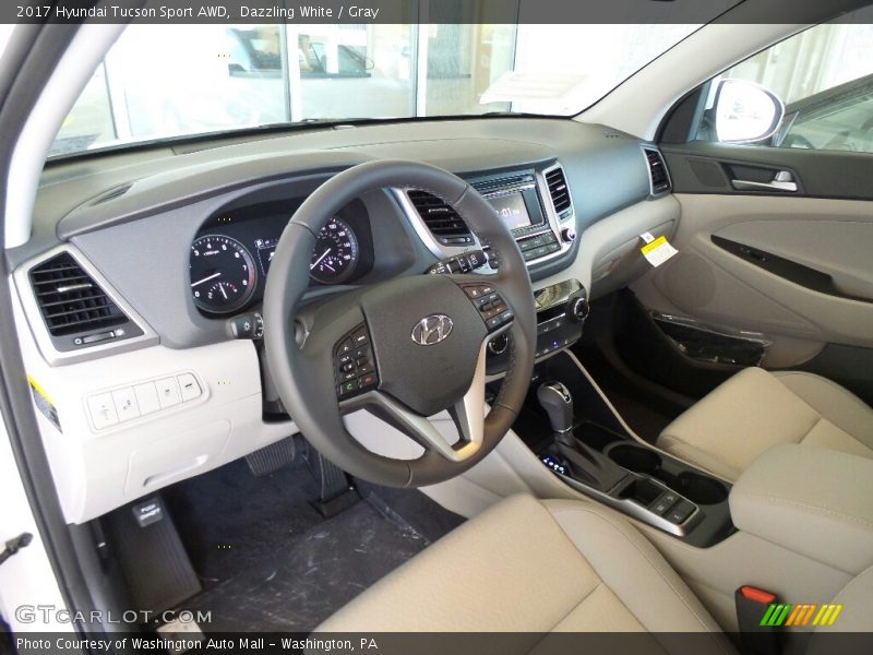 Dazzling White / Gray 2017 Hyundai Tucson Sport AWD