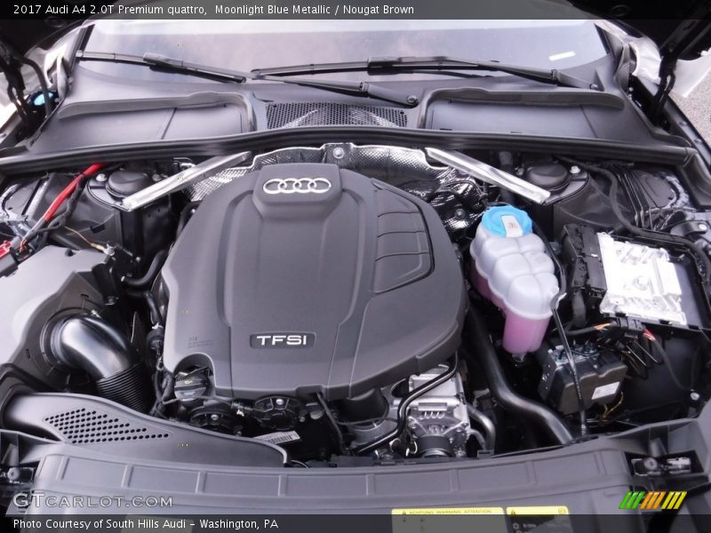 Moonlight Blue Metallic / Nougat Brown 2017 Audi A4 2.0T Premium quattro