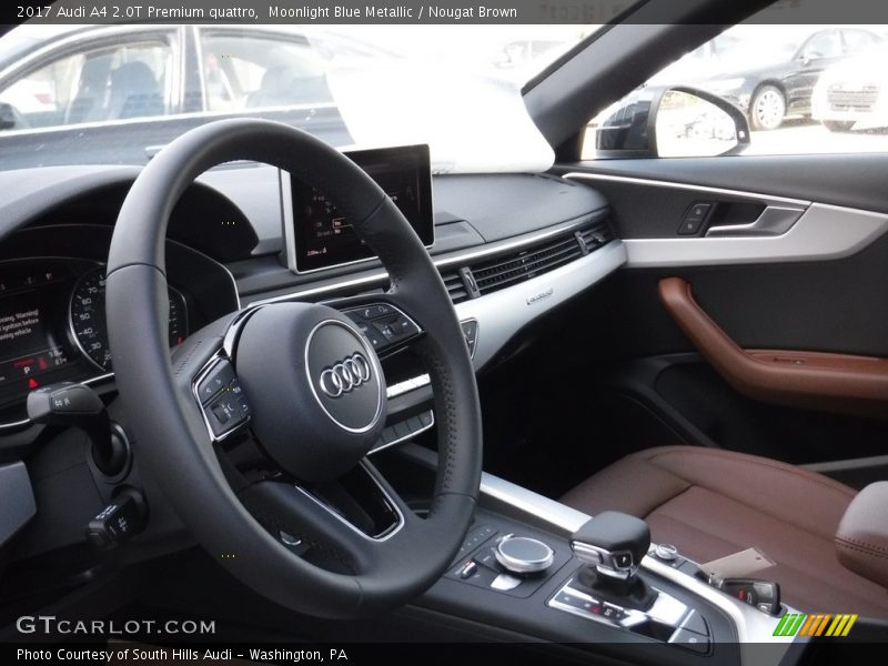 Moonlight Blue Metallic / Nougat Brown 2017 Audi A4 2.0T Premium quattro