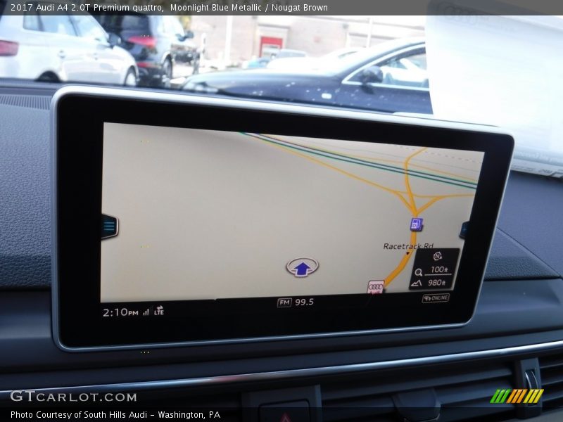 Moonlight Blue Metallic / Nougat Brown 2017 Audi A4 2.0T Premium quattro