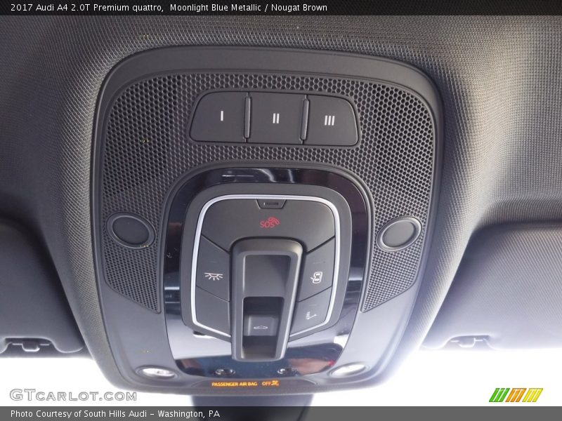 Moonlight Blue Metallic / Nougat Brown 2017 Audi A4 2.0T Premium quattro