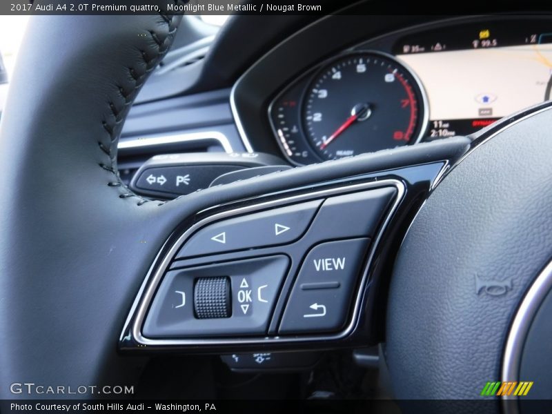 Moonlight Blue Metallic / Nougat Brown 2017 Audi A4 2.0T Premium quattro