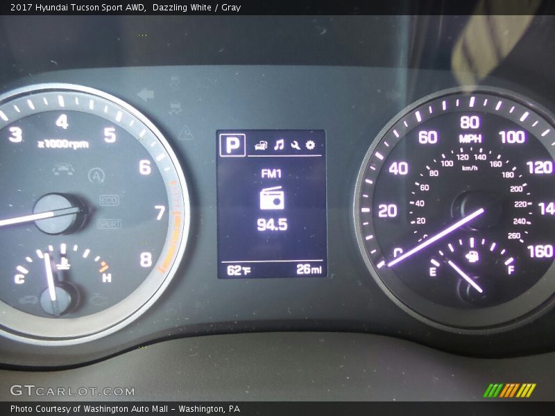 Dazzling White / Gray 2017 Hyundai Tucson Sport AWD