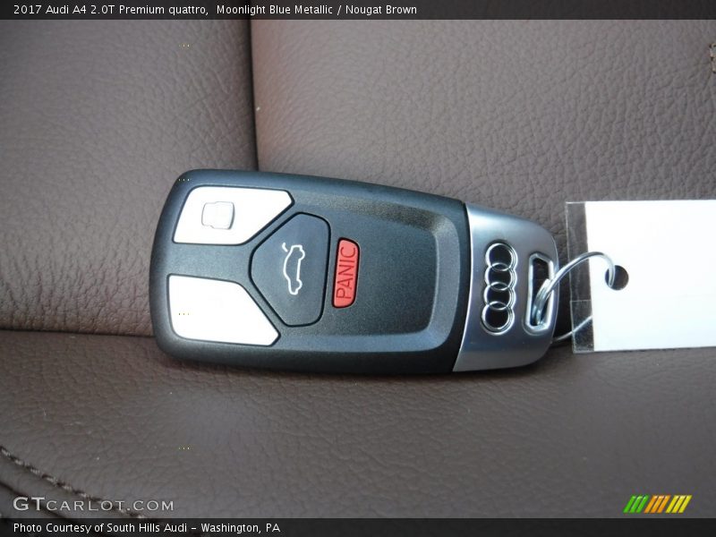Moonlight Blue Metallic / Nougat Brown 2017 Audi A4 2.0T Premium quattro
