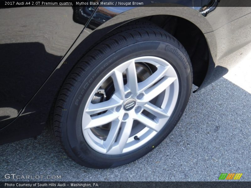 Mythos Black Metallic / Nougat Brown 2017 Audi A4 2.0T Premium quattro