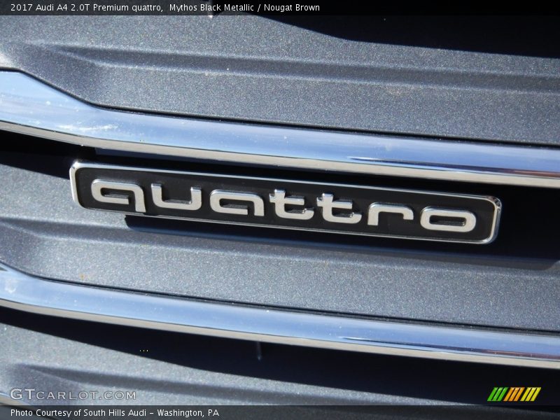 Mythos Black Metallic / Nougat Brown 2017 Audi A4 2.0T Premium quattro
