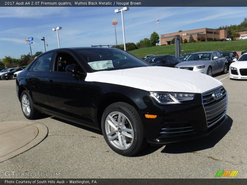 Mythos Black Metallic / Nougat Brown 2017 Audi A4 2.0T Premium quattro