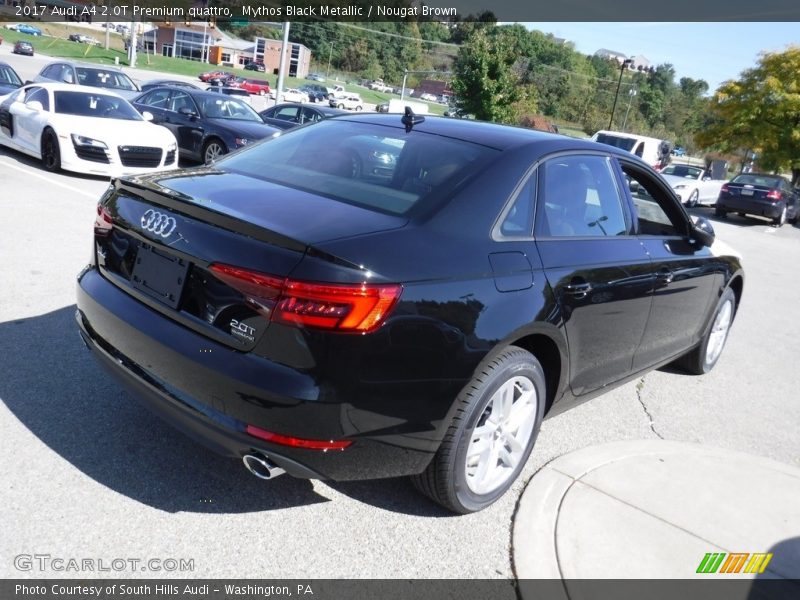 Mythos Black Metallic / Nougat Brown 2017 Audi A4 2.0T Premium quattro