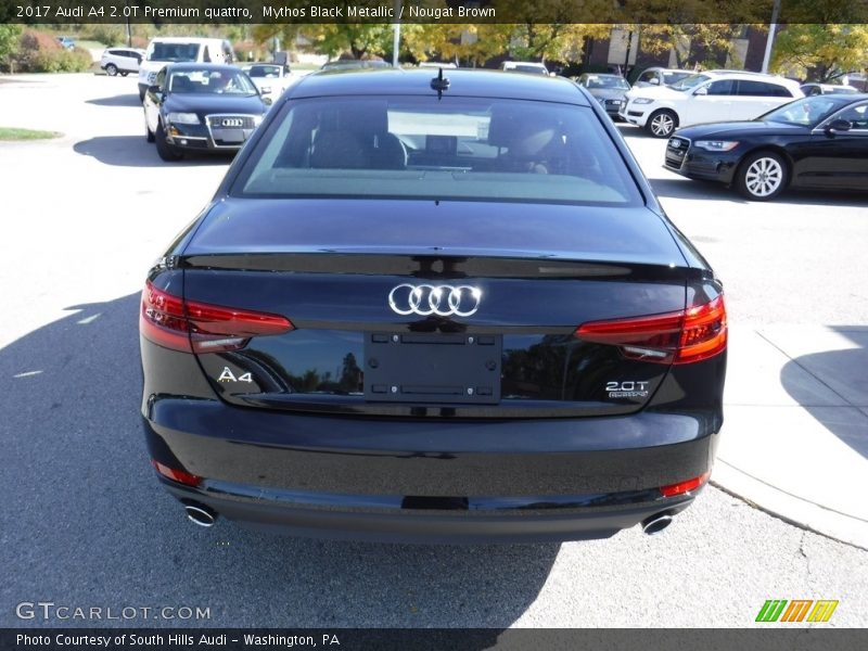 Mythos Black Metallic / Nougat Brown 2017 Audi A4 2.0T Premium quattro