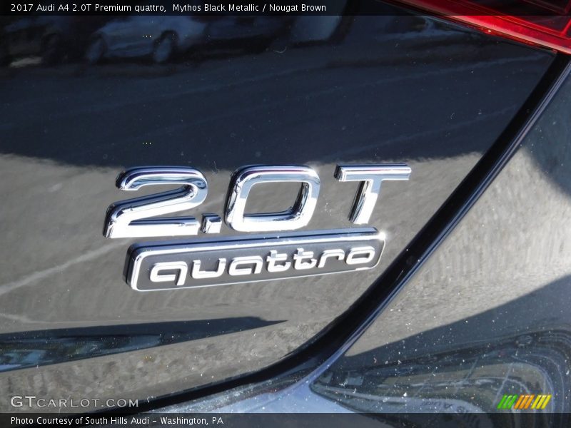 Mythos Black Metallic / Nougat Brown 2017 Audi A4 2.0T Premium quattro