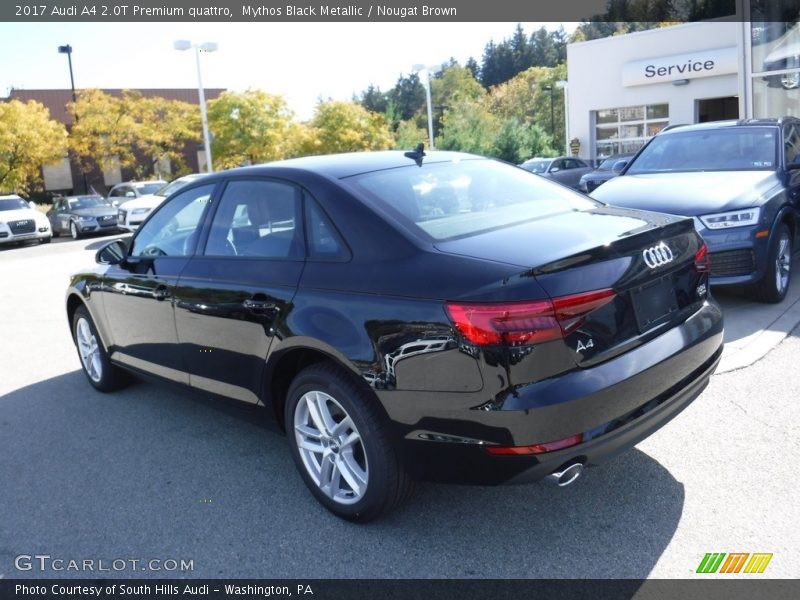 Mythos Black Metallic / Nougat Brown 2017 Audi A4 2.0T Premium quattro