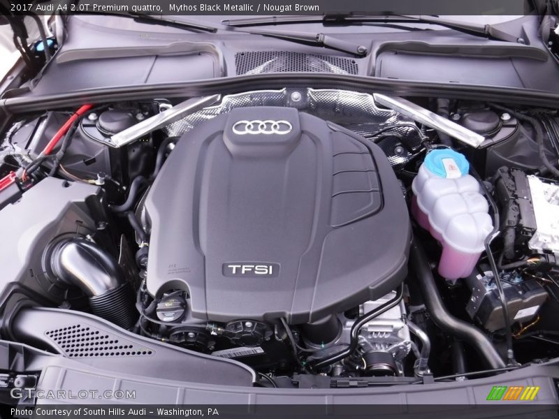 Mythos Black Metallic / Nougat Brown 2017 Audi A4 2.0T Premium quattro