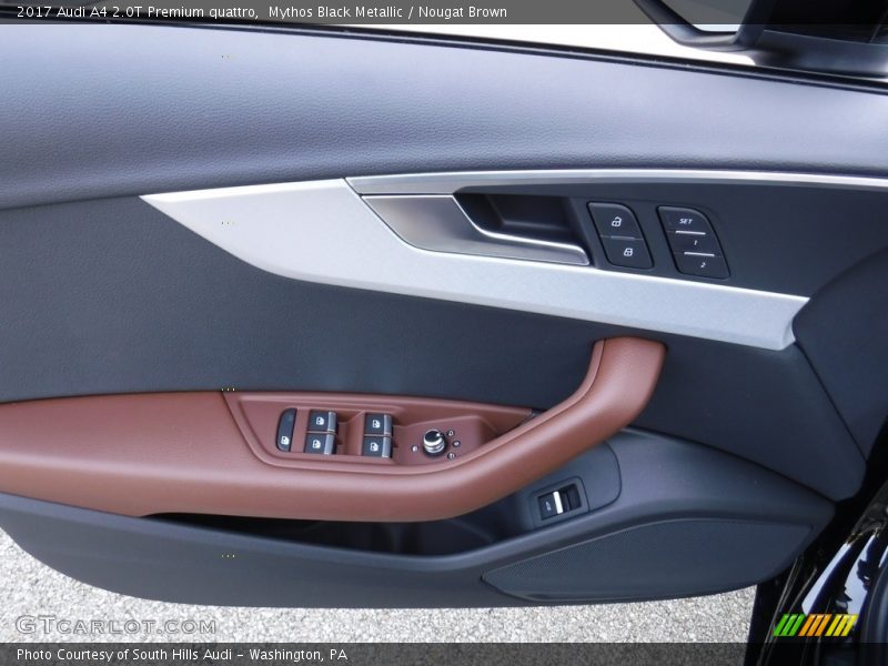 Mythos Black Metallic / Nougat Brown 2017 Audi A4 2.0T Premium quattro