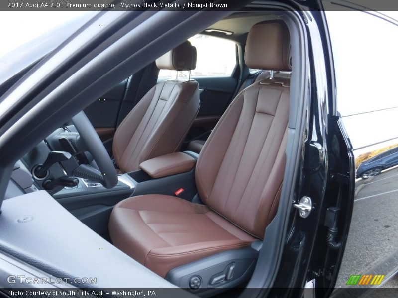 Mythos Black Metallic / Nougat Brown 2017 Audi A4 2.0T Premium quattro