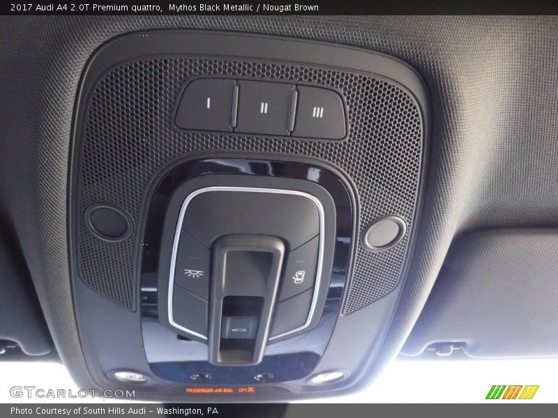 Mythos Black Metallic / Nougat Brown 2017 Audi A4 2.0T Premium quattro