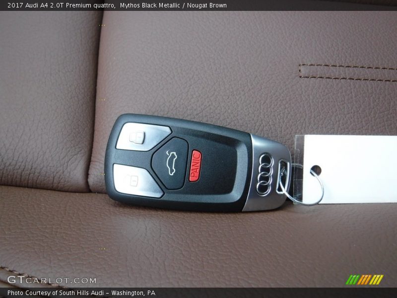 Mythos Black Metallic / Nougat Brown 2017 Audi A4 2.0T Premium quattro