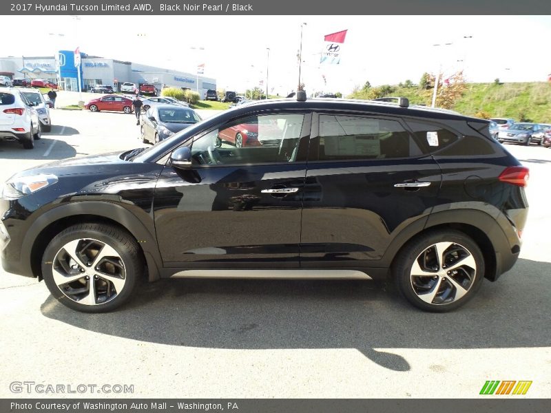 Black Noir Pearl / Black 2017 Hyundai Tucson Limited AWD