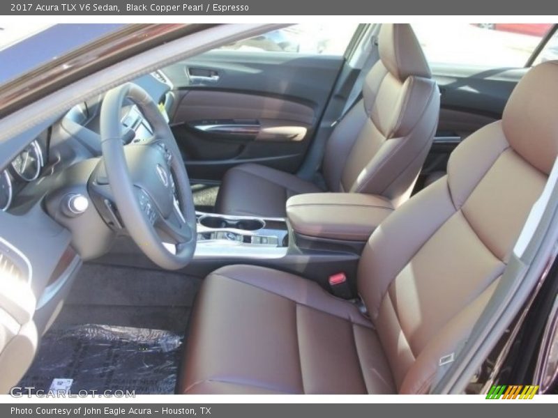 Black Copper Pearl / Espresso 2017 Acura TLX V6 Sedan