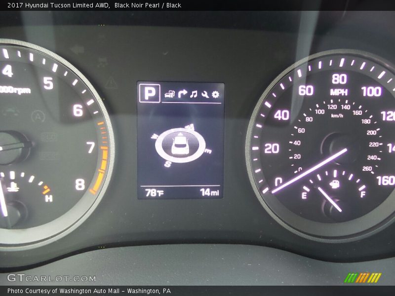 Black Noir Pearl / Black 2017 Hyundai Tucson Limited AWD