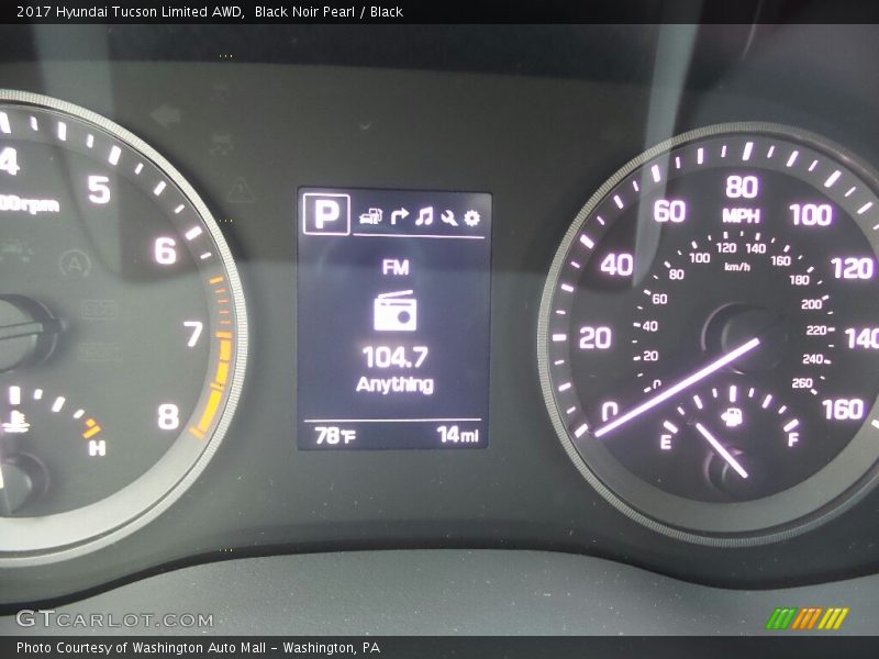 Black Noir Pearl / Black 2017 Hyundai Tucson Limited AWD