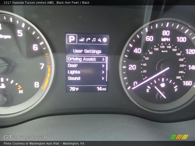 Black Noir Pearl / Black 2017 Hyundai Tucson Limited AWD
