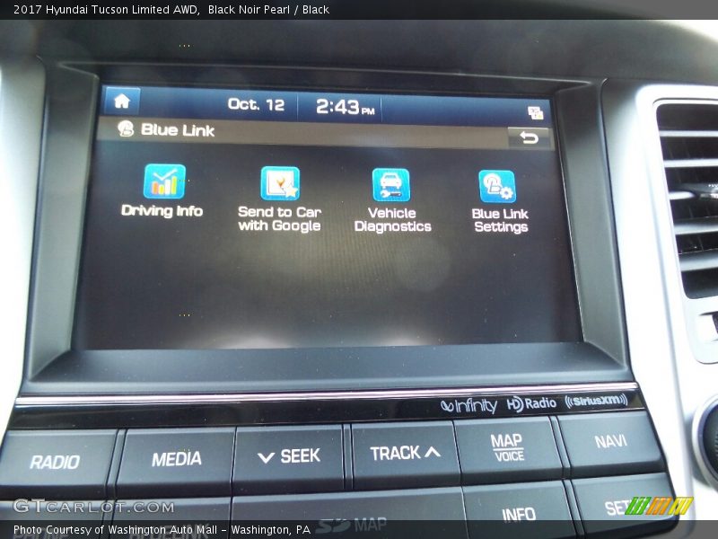 Black Noir Pearl / Black 2017 Hyundai Tucson Limited AWD
