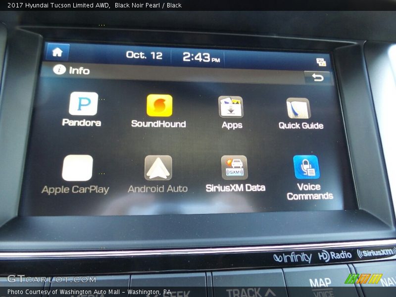 Black Noir Pearl / Black 2017 Hyundai Tucson Limited AWD