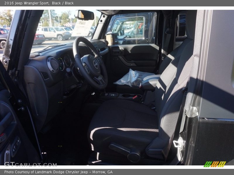 Black / Black 2016 Jeep Wrangler Sport