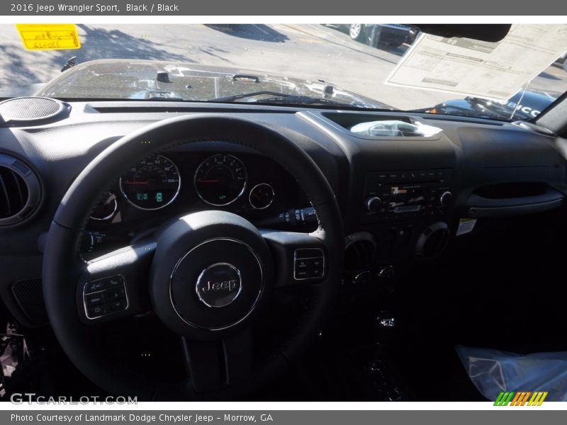 Black / Black 2016 Jeep Wrangler Sport