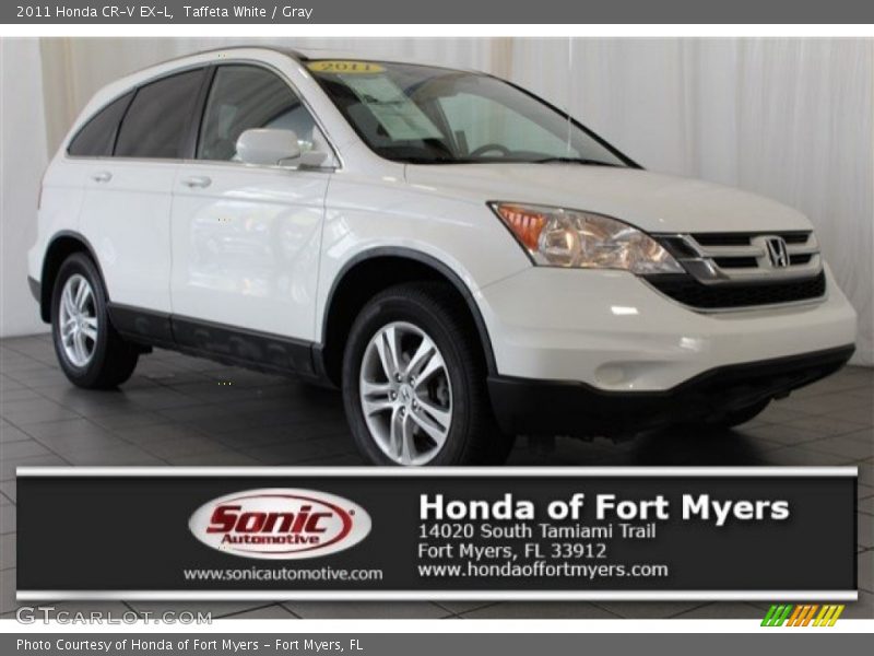 Taffeta White / Gray 2011 Honda CR-V EX-L