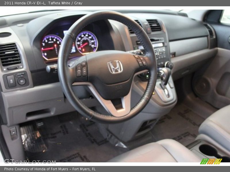 Taffeta White / Gray 2011 Honda CR-V EX-L