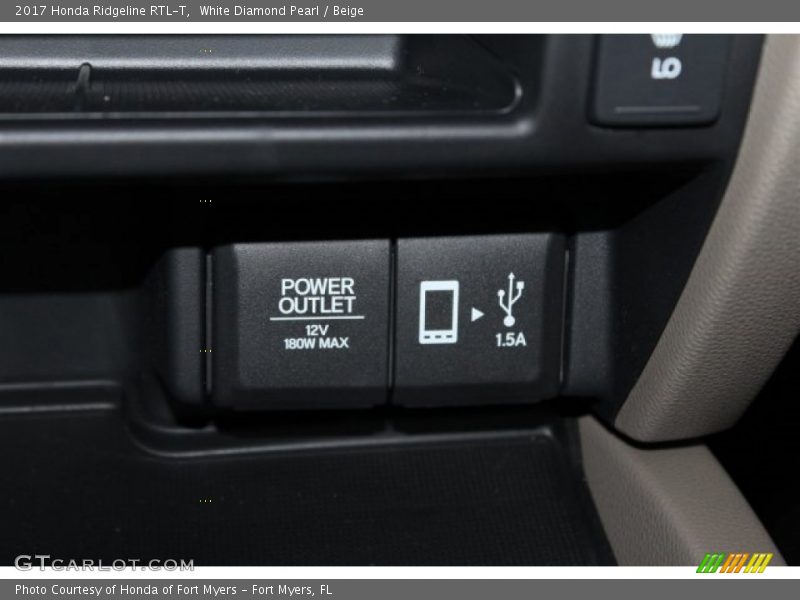 White Diamond Pearl / Beige 2017 Honda Ridgeline RTL-T