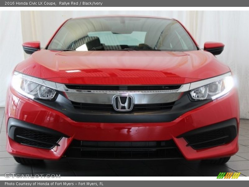 Rallye Red / Black/Ivory 2016 Honda Civic LX Coupe