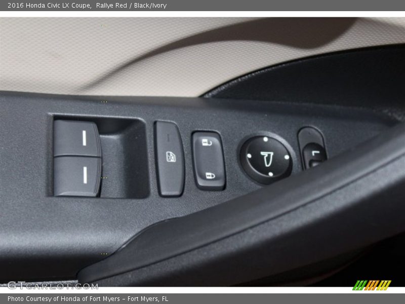 Rallye Red / Black/Ivory 2016 Honda Civic LX Coupe