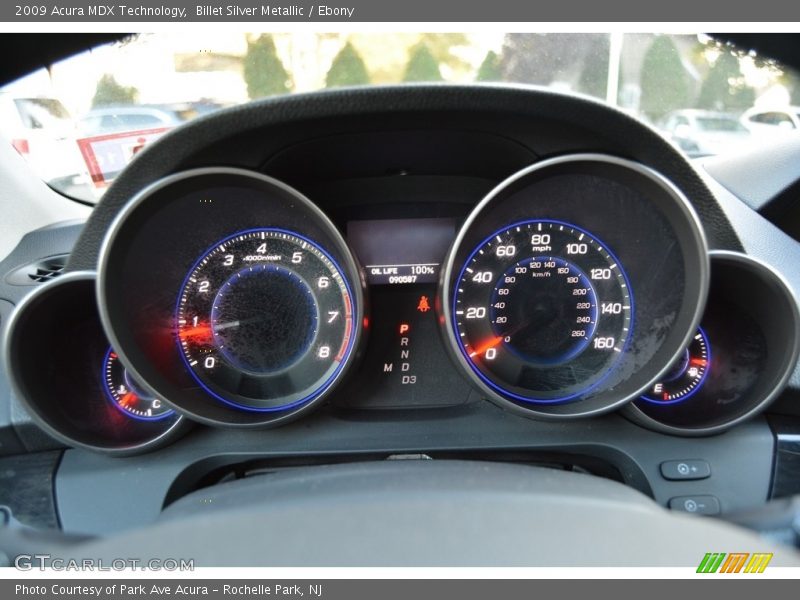 Billet Silver Metallic / Ebony 2009 Acura MDX Technology