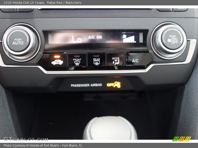 Rallye Red / Black/Ivory 2016 Honda Civic LX Coupe