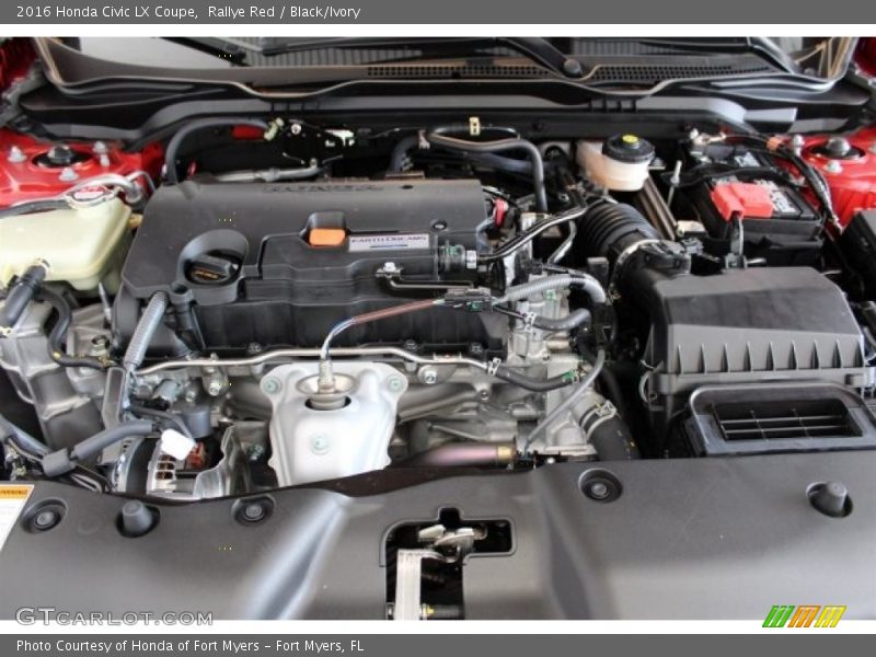 Rallye Red / Black/Ivory 2016 Honda Civic LX Coupe