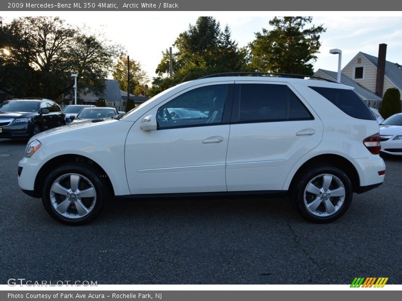 Arctic White / Black 2009 Mercedes-Benz ML 350 4Matic