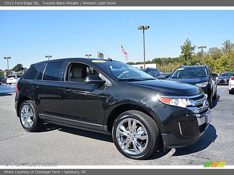 Tuxedo Black Metallic / Medium Light Stone 2013 Ford Edge SEL