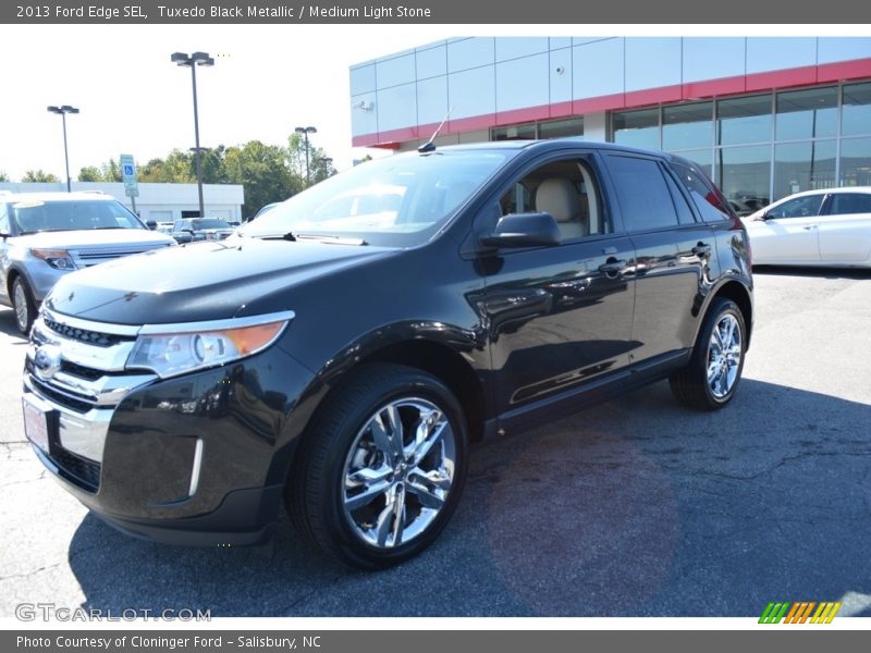 Tuxedo Black Metallic / Medium Light Stone 2013 Ford Edge SEL