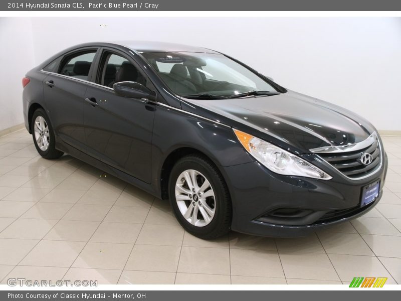 Pacific Blue Pearl / Gray 2014 Hyundai Sonata GLS