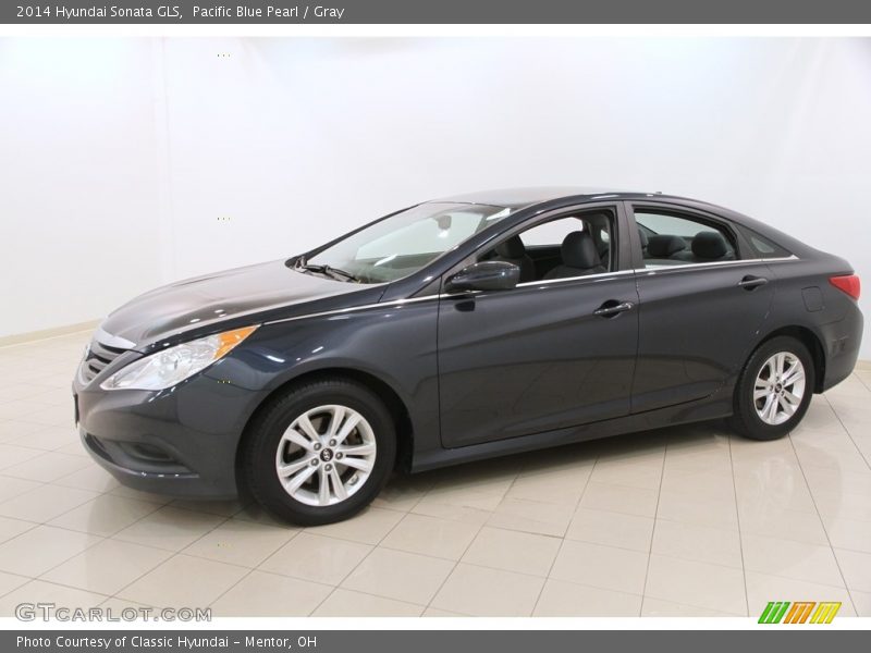 Pacific Blue Pearl / Gray 2014 Hyundai Sonata GLS