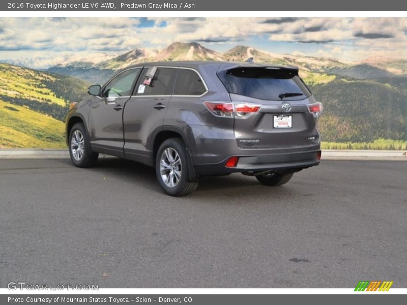 Predawn Gray Mica / Ash 2016 Toyota Highlander LE V6 AWD