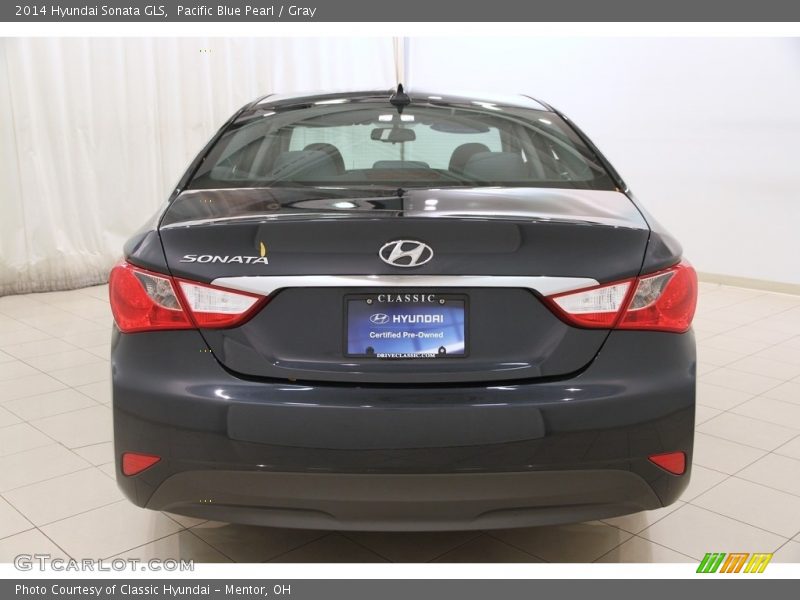 Pacific Blue Pearl / Gray 2014 Hyundai Sonata GLS