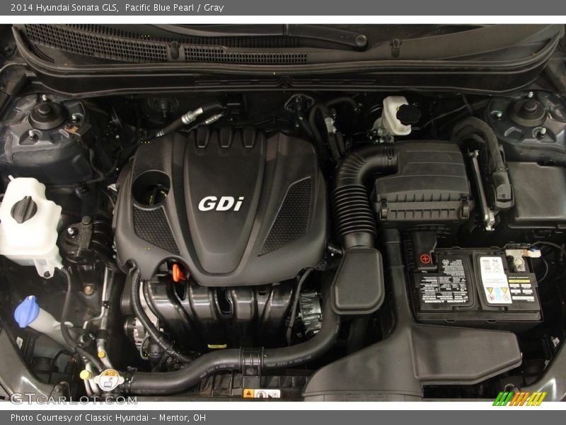 Pacific Blue Pearl / Gray 2014 Hyundai Sonata GLS